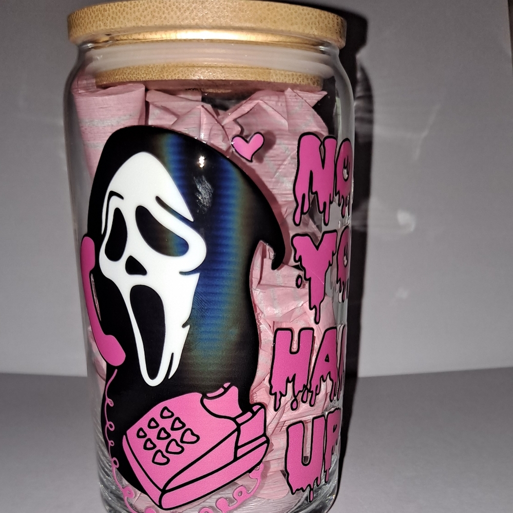 Glass cup with bamboo lid & straw